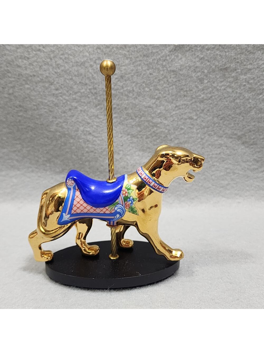 Carousel Panther 24K Gold Plate Majestic Menagerie Figurines Franklin Mint